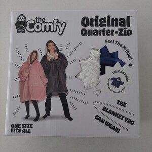The Comfy Quarter Zip Blue Plaid NWT